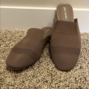 Joe Fresh Dark Beige Knit Slip-Ons
